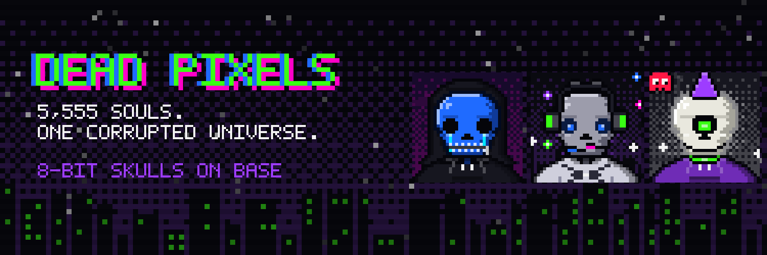 DEAD PIXELS banner: 5,555 souls. One corrupted universe.